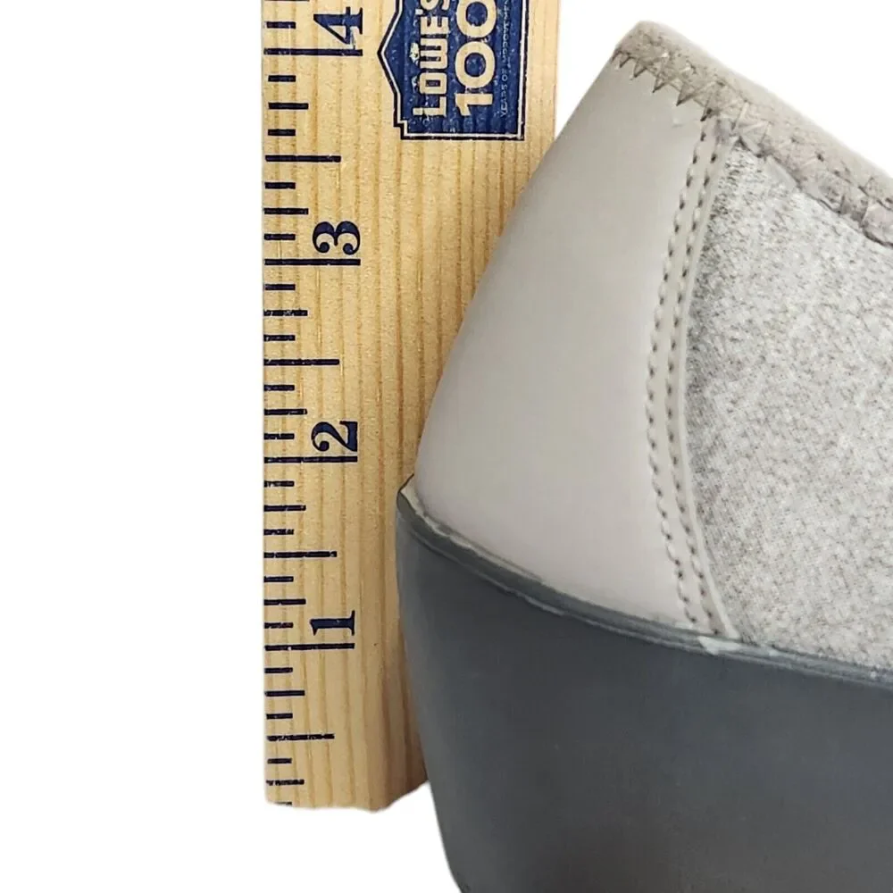 Crocs Busy Day Stretch Ballet Wedge Shoes Womens 9 Slip On Gray Dual Comfort